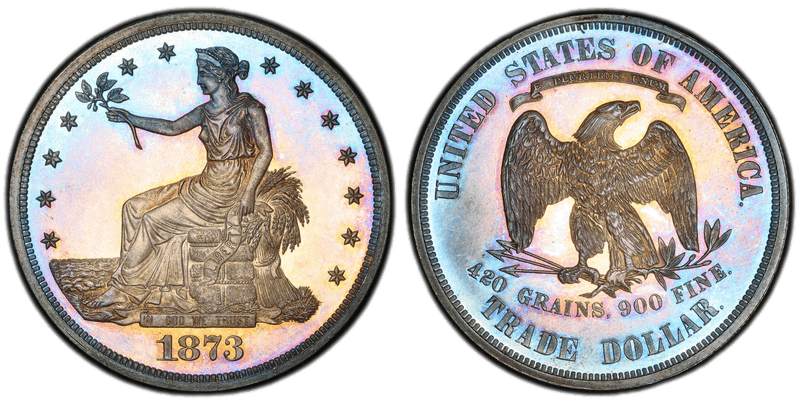 1873 Trade Dollar — the only U.S. coin ever demonetized